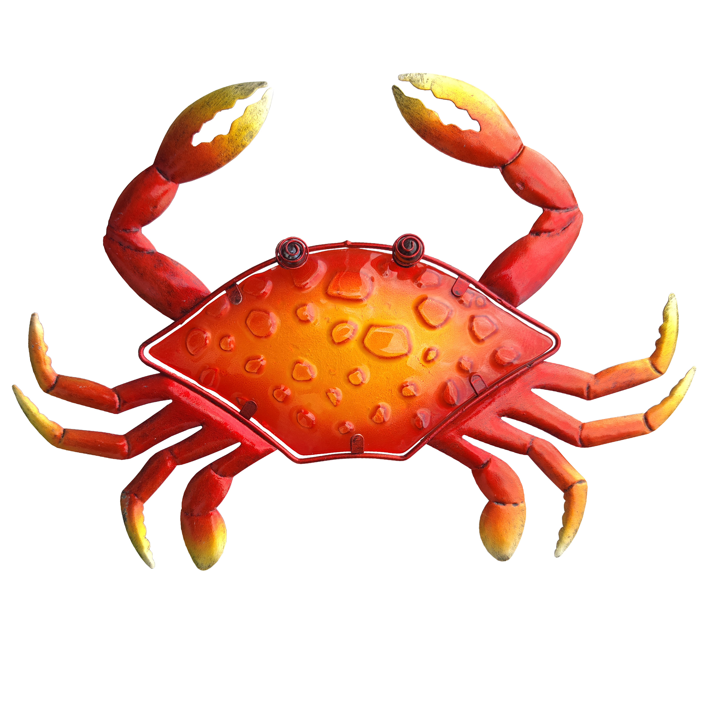 1pc Red Metal Large Crab Wall Decor, home Decoration, 3D Crab Statue Wall  Decoration, indoor And Outdoor Hanging, Suitable For Living Room, Kitchen, b