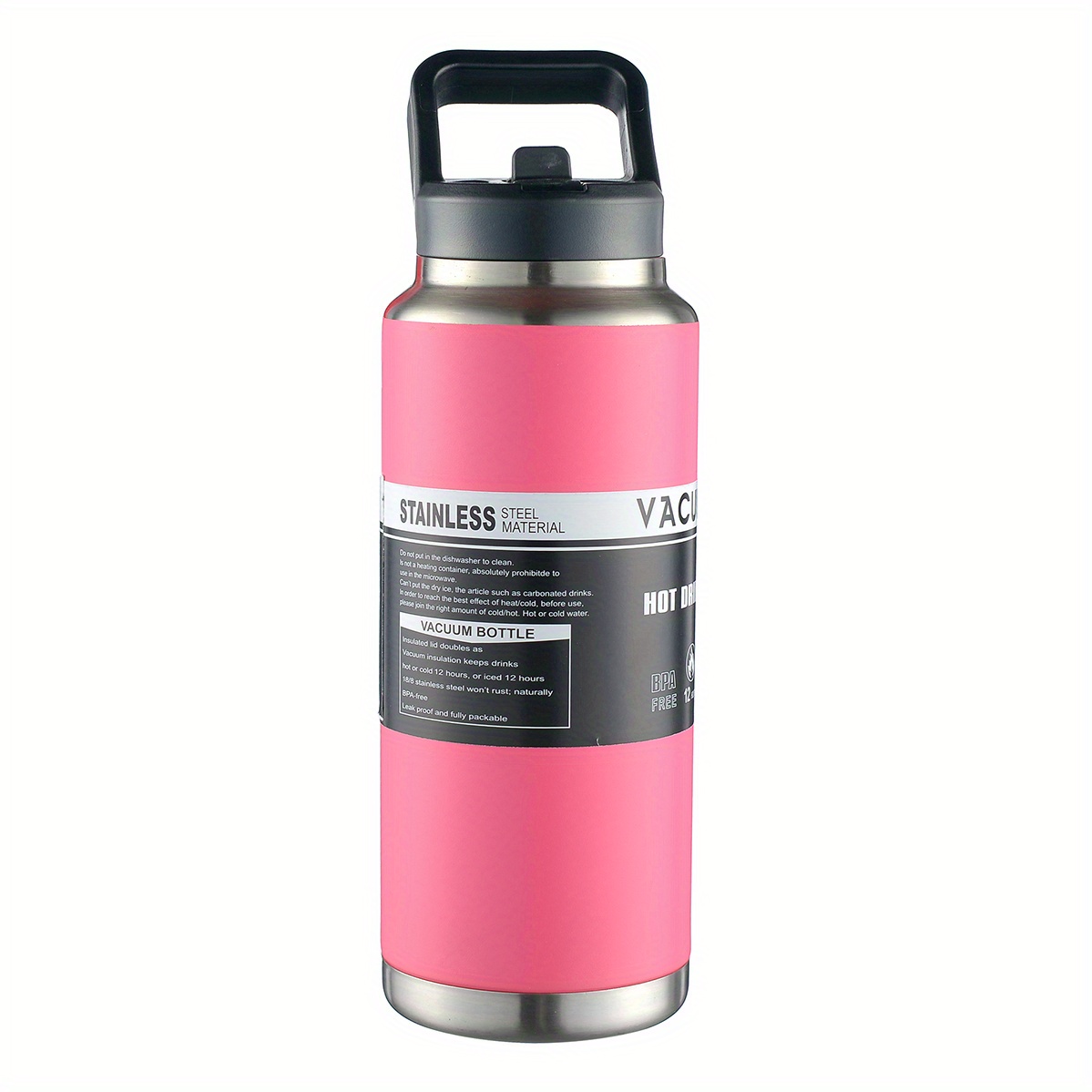 YETI Rambler 26 oz Bottle, Vacuum Insulated, Stainless Steel with Chug Cap,  Ice Pink