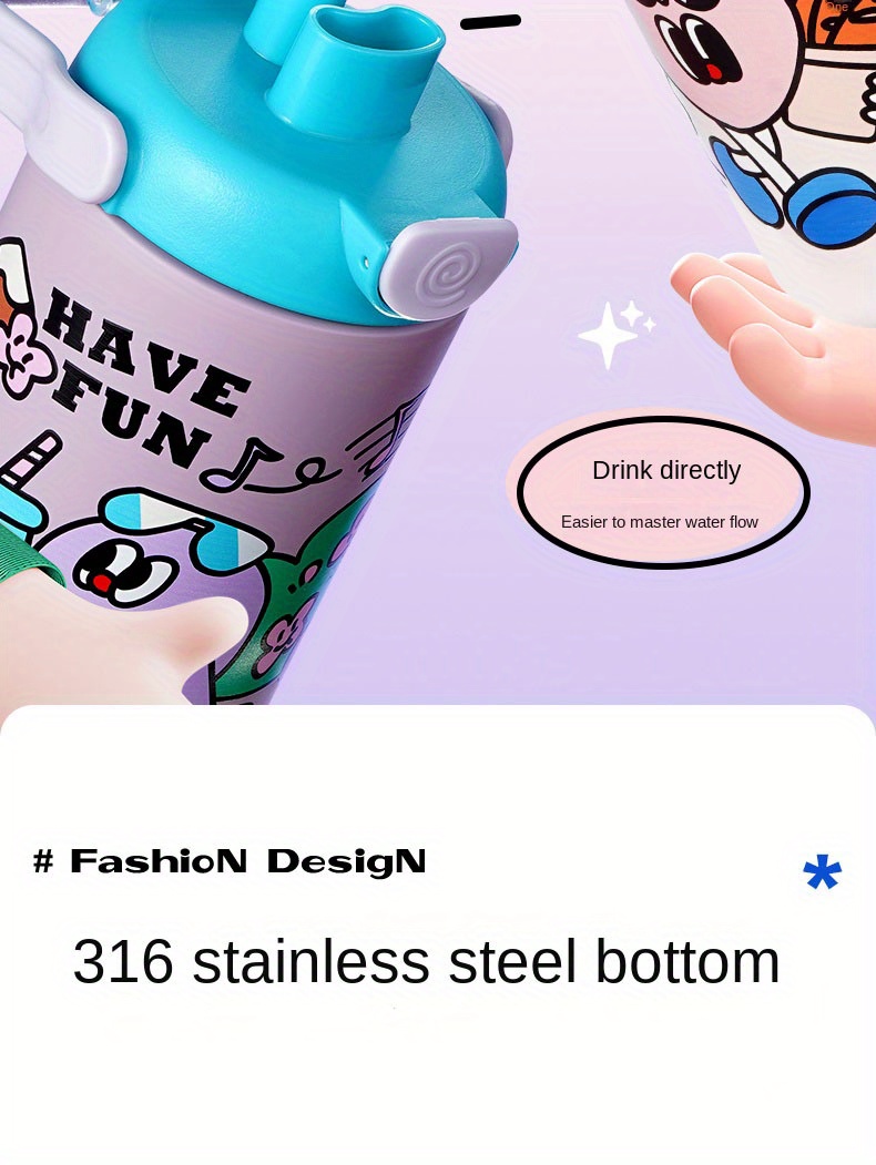 cartoon vacuum   stainless steel insulated water bottles details 7