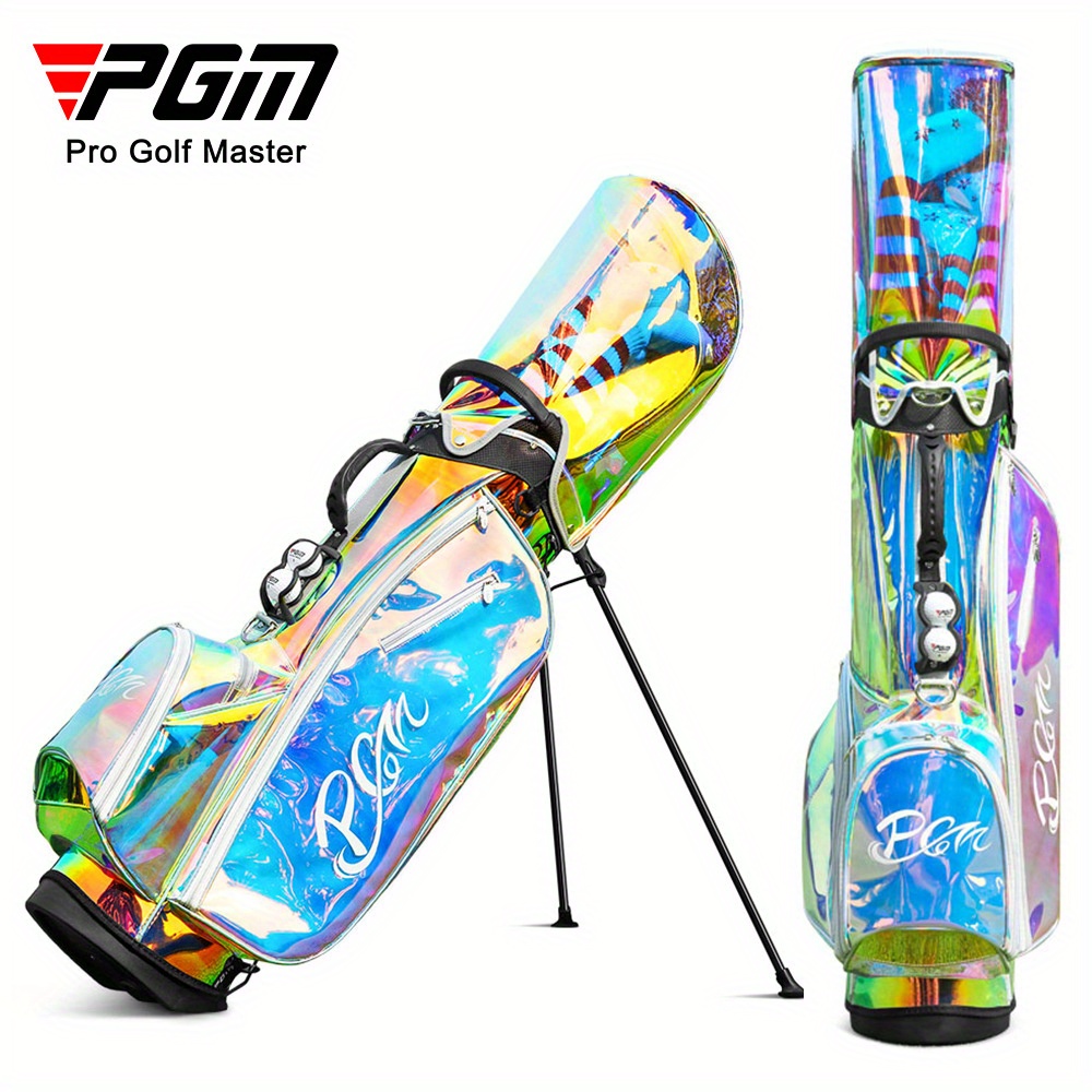 1pc portable fashionable golf stand bag tpu laser color golf club storage bag details 0