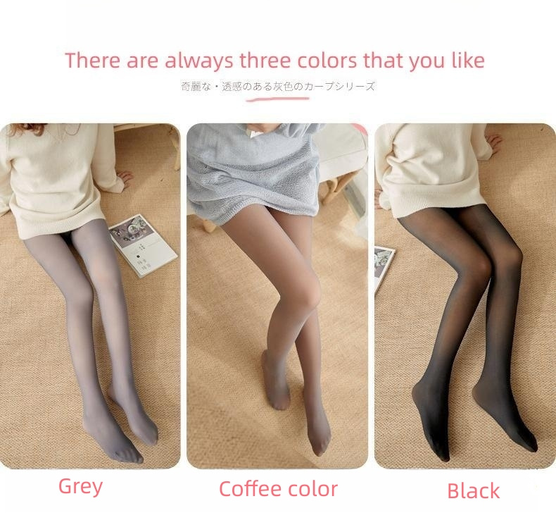 Plush Lined Tights Opaque High Waisted Elastic Thermal - Temu Austria
