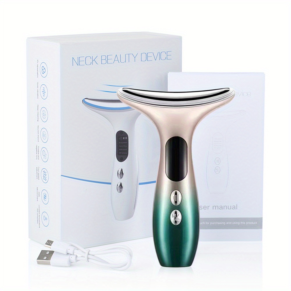 Vibrating Neck Beauty Instrument Colored Light Beauty - Temu