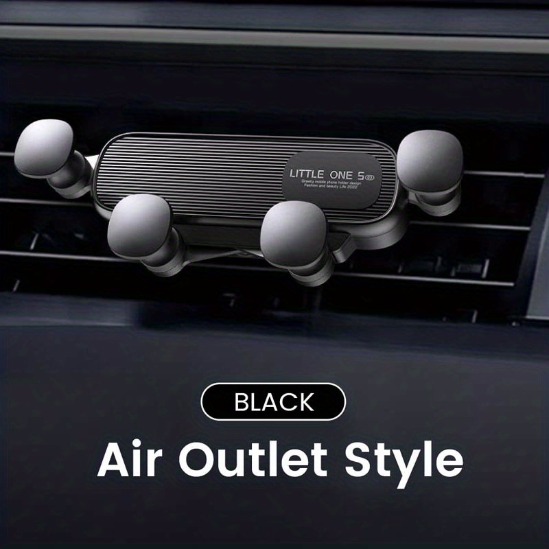 portable car air vent black clip-on