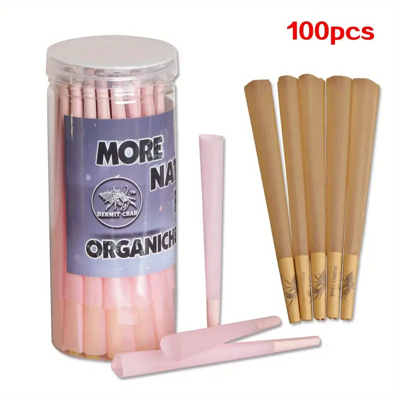 rolling papers, 100pcs rolling papers pre rolled cones cigarette papers tubes ultra thin slow burning trumpet tube rolling paper smoking accessories details 0