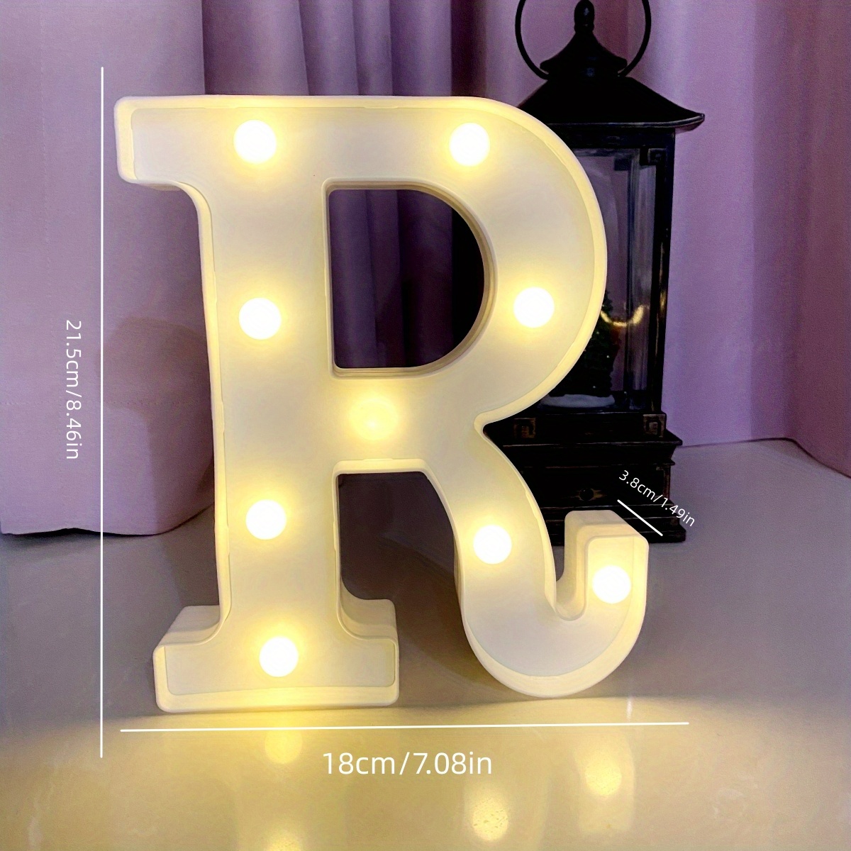 Regenboghorn Alphabet Bar Led Light Letter Lampe décorative