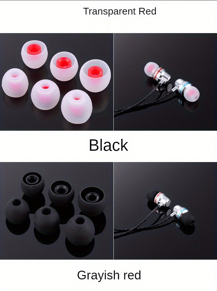 Earbud Tips Soft Silicone Earbuds Replacement Tips Fit for in-Ear  Headphones(Inner Hole from 3.8mm - 4.2mm Earphones) 9 Pairs S/M/L