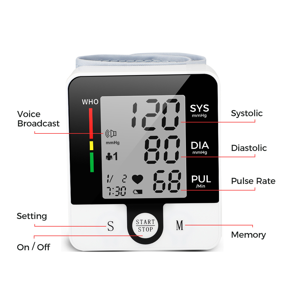 Blood Pressure Monitor Smart Watch Heart Rate Monitor Wrist Bp Monitor -  China Digital Blood Pressure Monitor, Wrist Digital Blood Pressure Monitor