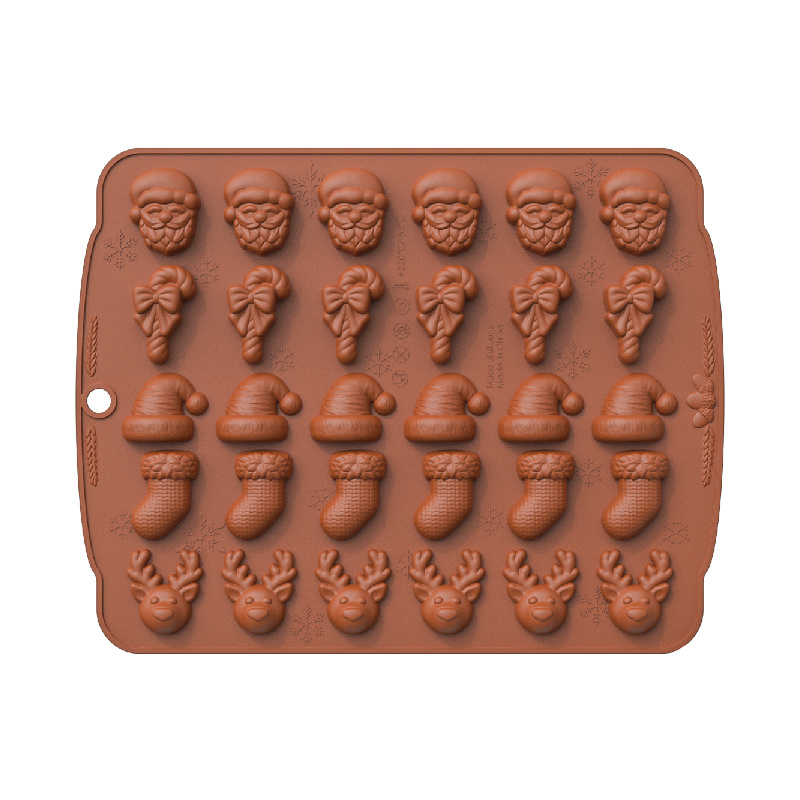  3D Santa Elk Bear Elf Boy Fondant Chocolate Mould Cake Baking  Tools Handmade Soap Christmas Ornament Silicone Mold Chocolate Molds  Different Shapes For Household Cute Soap Molds Silicone Shapes 3d: Home