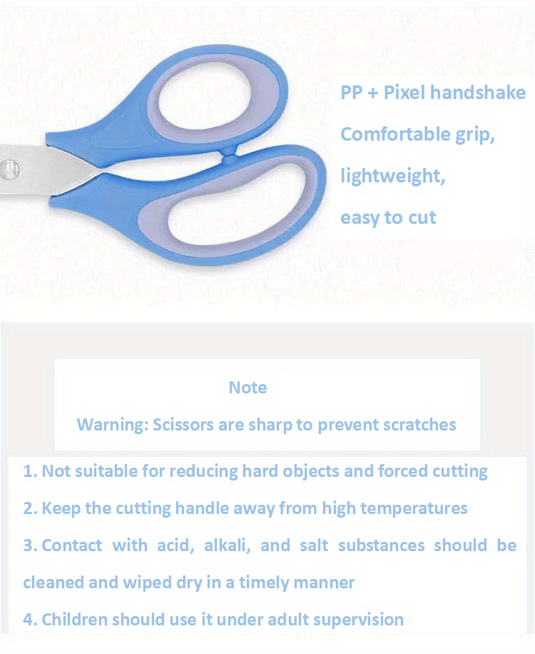 Student Scissors Sharp Stainless Steel Pointed Tip Blades - Temu