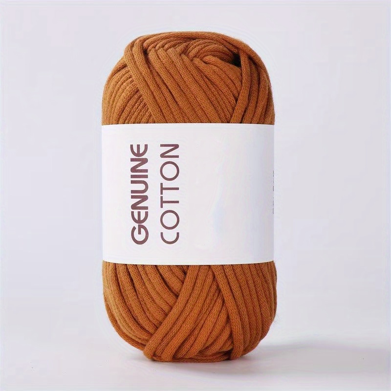 1PCS Yarn for Crocheting,Soft Yarn for Crocheting,Crochet Yarn for  Sweater,Hat,Socks,Baby Blankets(Brown with 1 Crochet Hook)