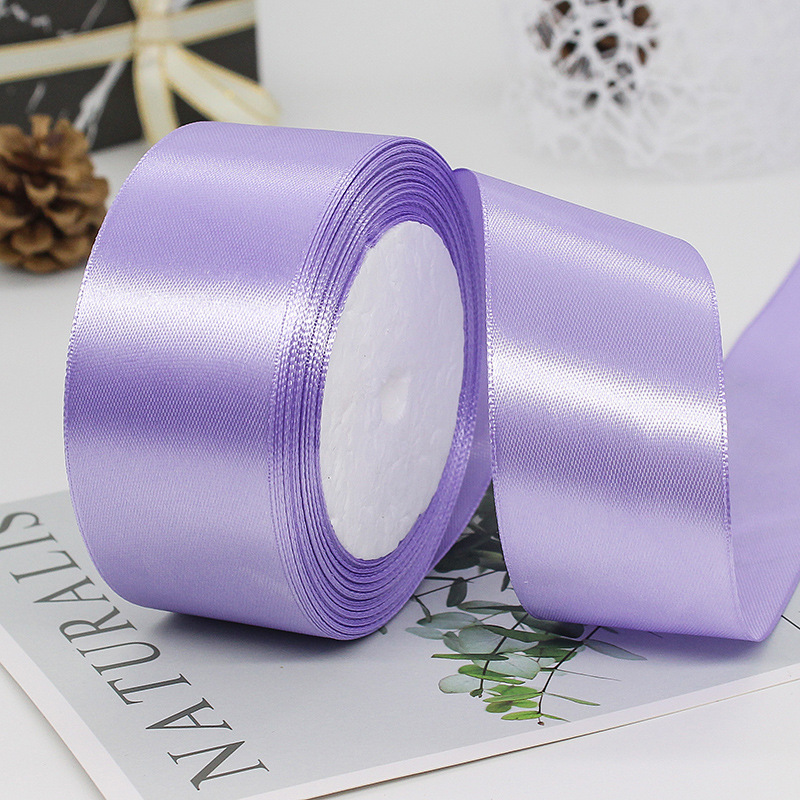 2pcs 24yards Gift Wrapping Satin Ribbon Double Face Sewing Project For  Wedding