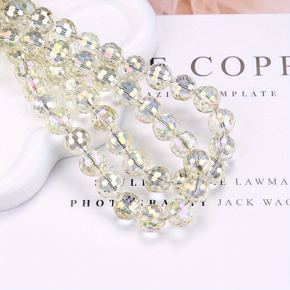 Crystal Beads Frosted Beads Faceted Surface 6 Dot Round - Temu