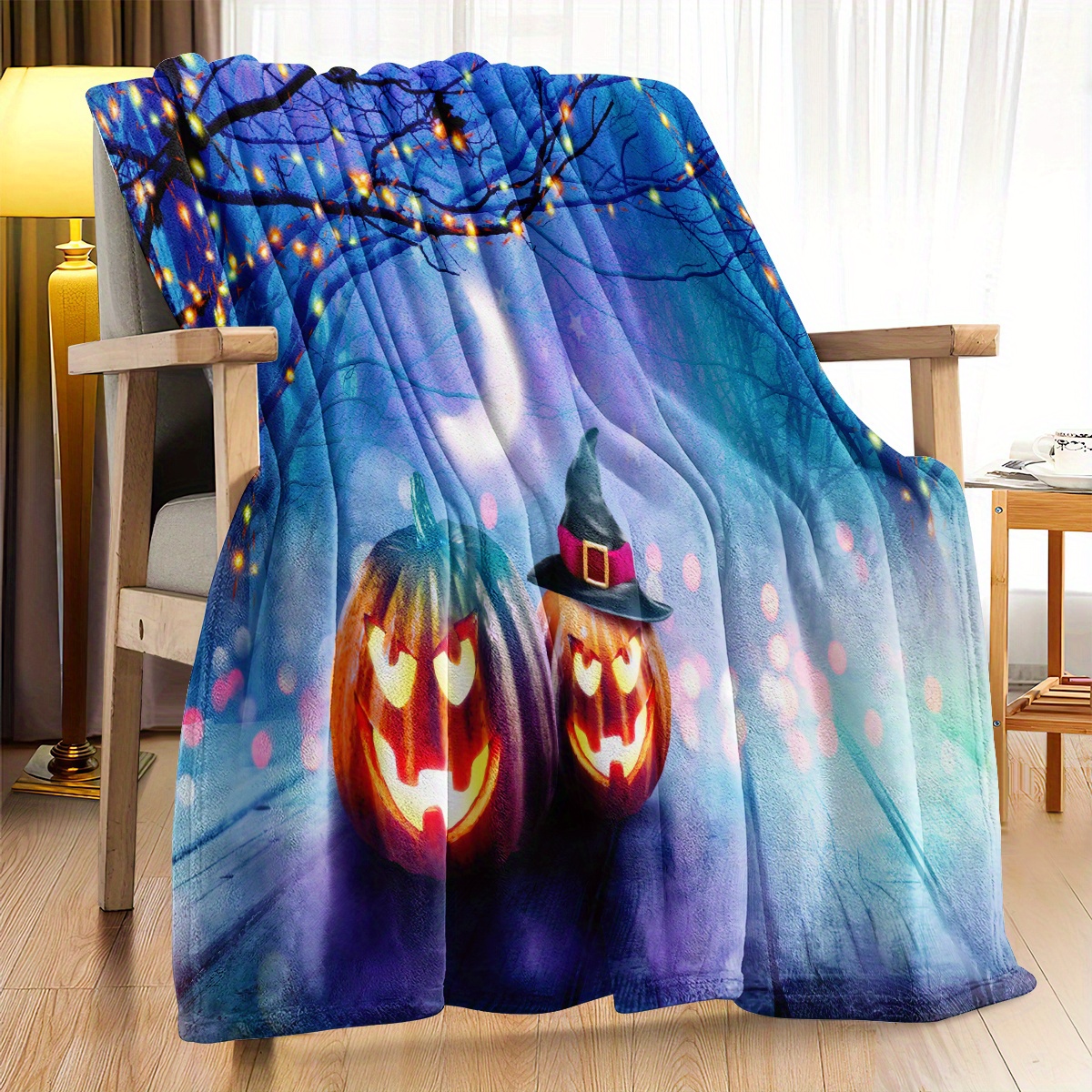 Cheap halloween throw blanket hot sale