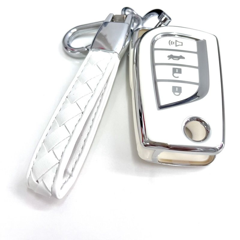 Key Fob Cover With Lanyard, Car Key Case Shell Protection For