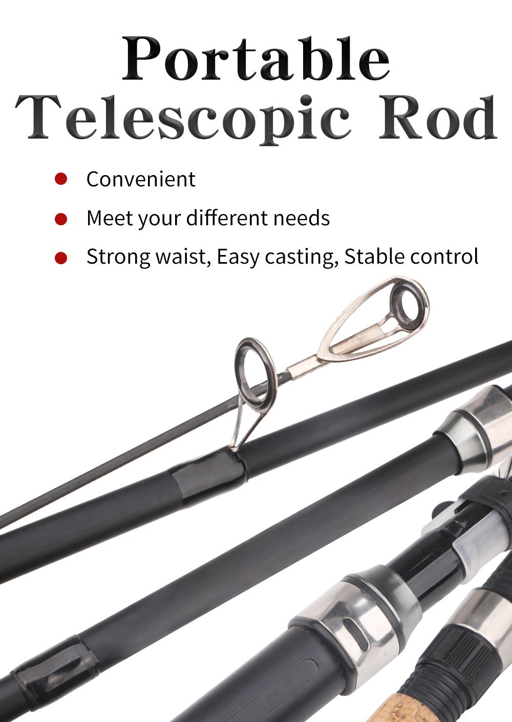 Portable Telescopic Rod Fishing Rod Spinning Casting Rod for Carp
