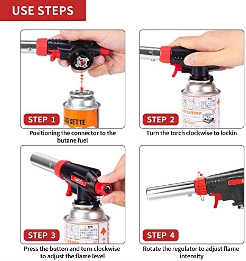 Kitchen Torch Professional Butane Torch Cooking Torch Temu