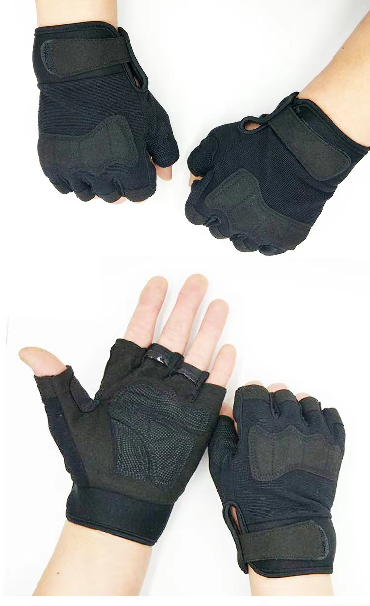 Half Sports Gloves Fitness Cycling Men Antiskid Finger Bike Gloves Women  Punk Gloves Half Finger Mittens