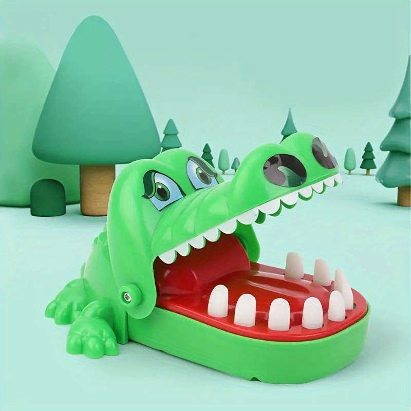 Bouche dentiste morsure doigt jouet grand Crocodile tirant des