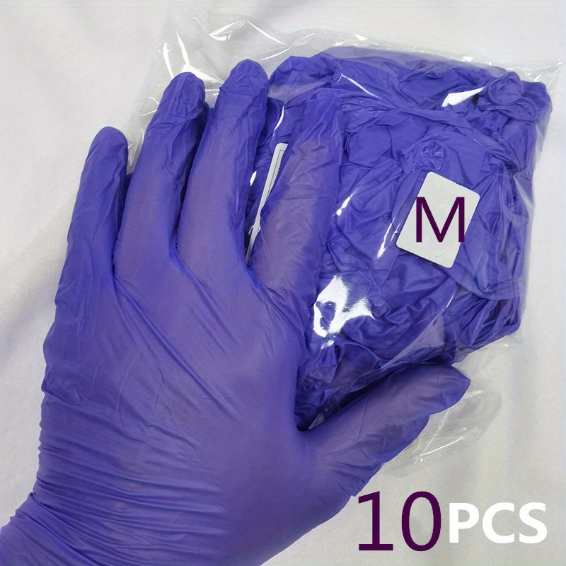 10Pcs Disposable PVC Gloves Latex Cleaning Lab Nitrile Gloves