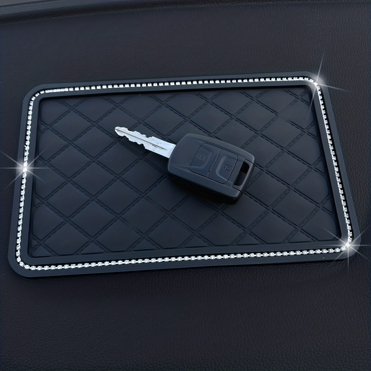TEMU 1pcscar Phone Storage Pad Accessories, Anti Slip Pads For Automotive Products, Female Car Decoration Products