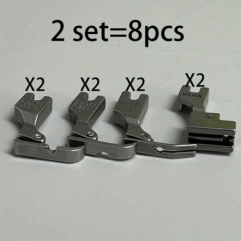 4pcs/set Zipper Presser Foot #P363+S518N+P36N+P36LN For Singer Brother Juki  Industrial Lockstitch Sewing Machine Accessories