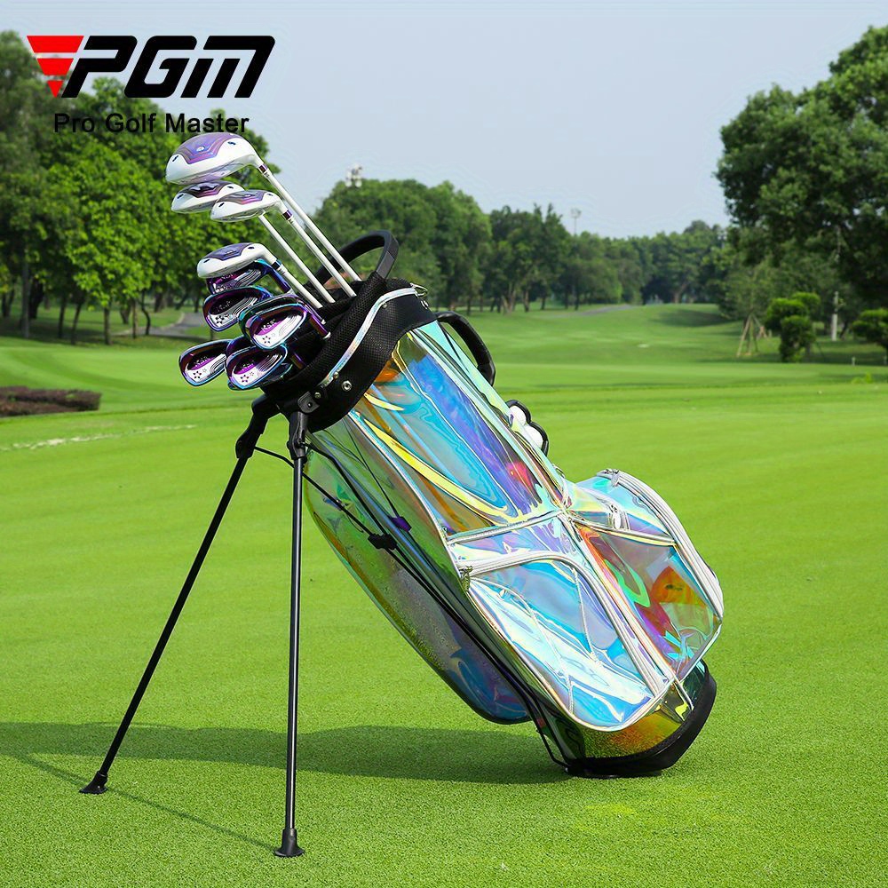 1pc portable fashionable golf stand bag tpu laser color golf club storage bag details 2