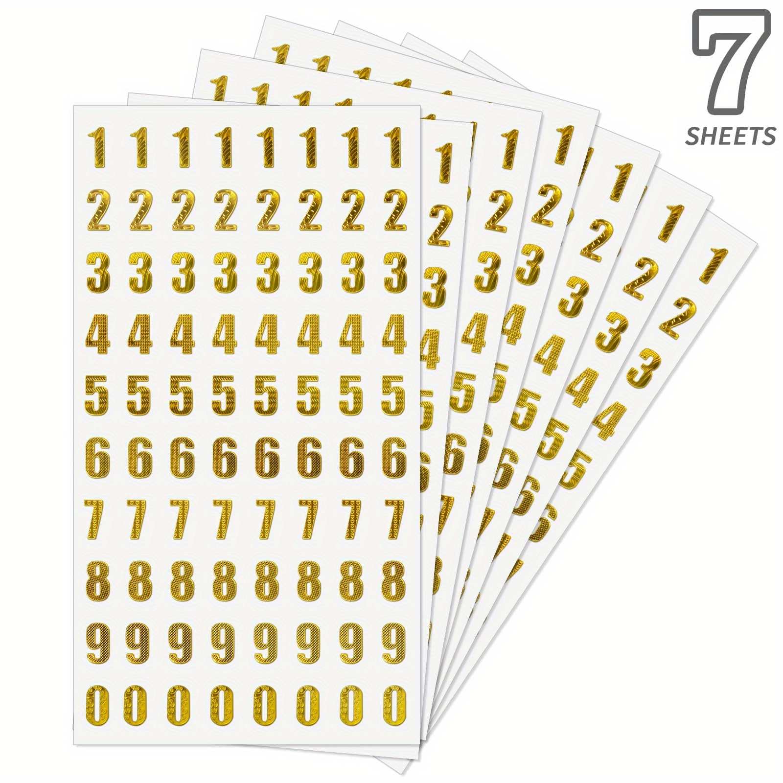 Number Stickers Small Glitter Number Stickers Set Decoration - Temu