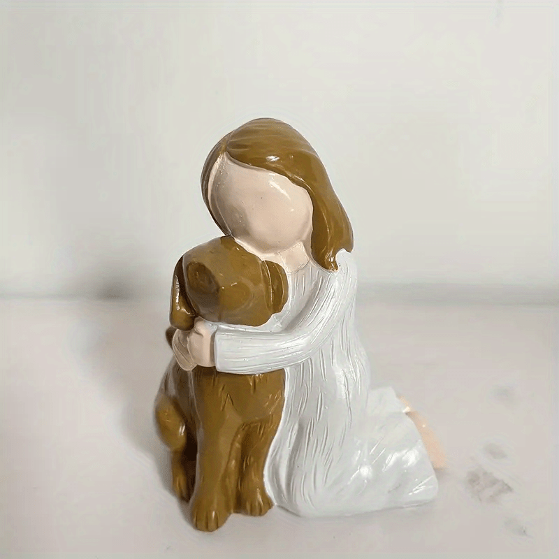 Pet Memorial BUTILIVEEN Woman With Dog Figurines, HYZ01 Sympathy