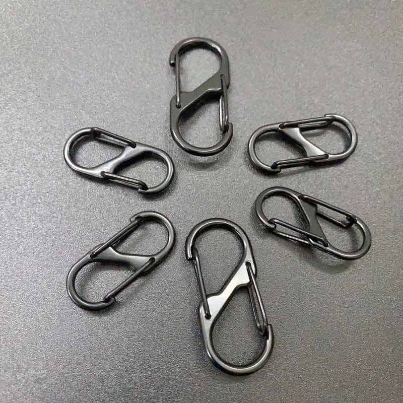 10Pcs Practical Sp Hanging Buckle Snap Clip Hook Keychain Carabiner, Base,  Easy To Use 10mm 