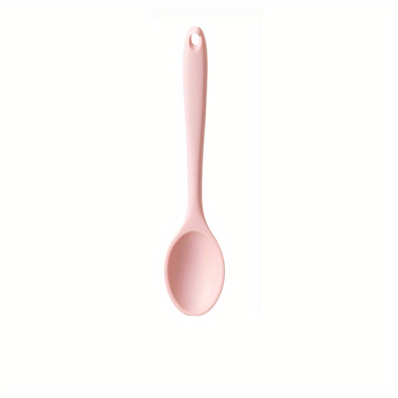 Food Grade Silicone Spoon Long Handle Dinner Spoon Drinking - Temu