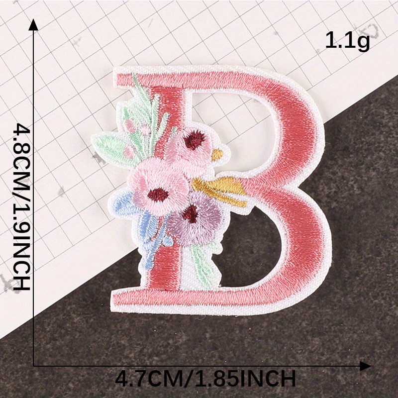 1pc 2-Inch Pink Or White Number 8 Embroidered Iron-On Fabric Patch