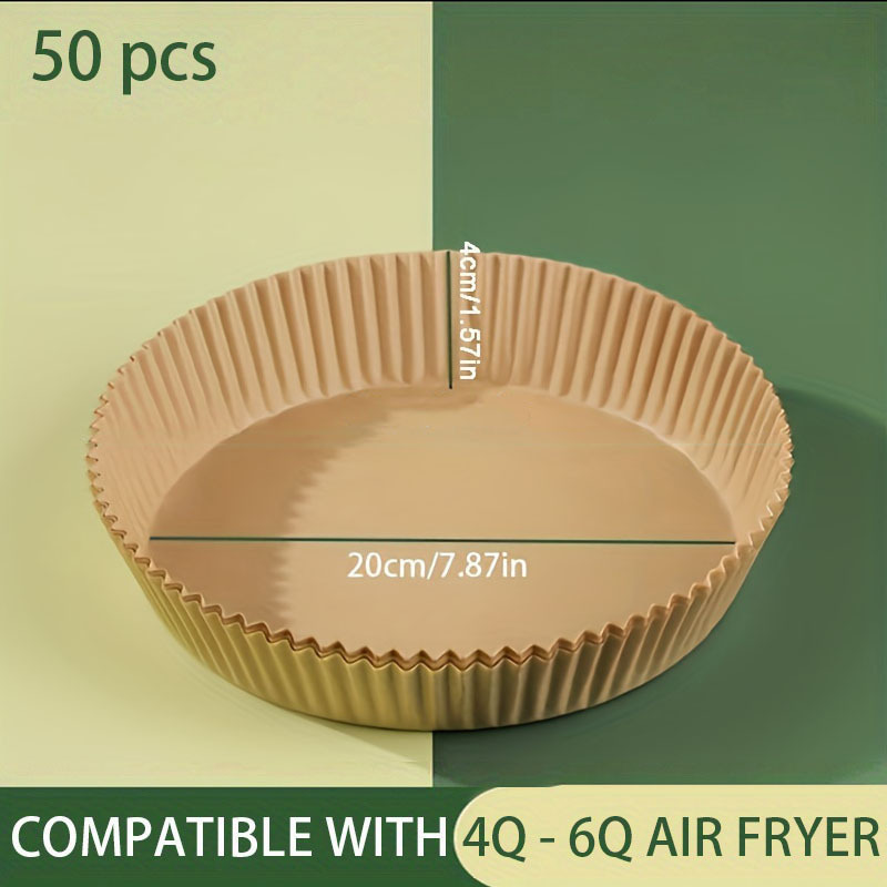 50PCS Square Air Fryer Disposable Paper Liner Non-Stick Parchment Paper  NE-=m