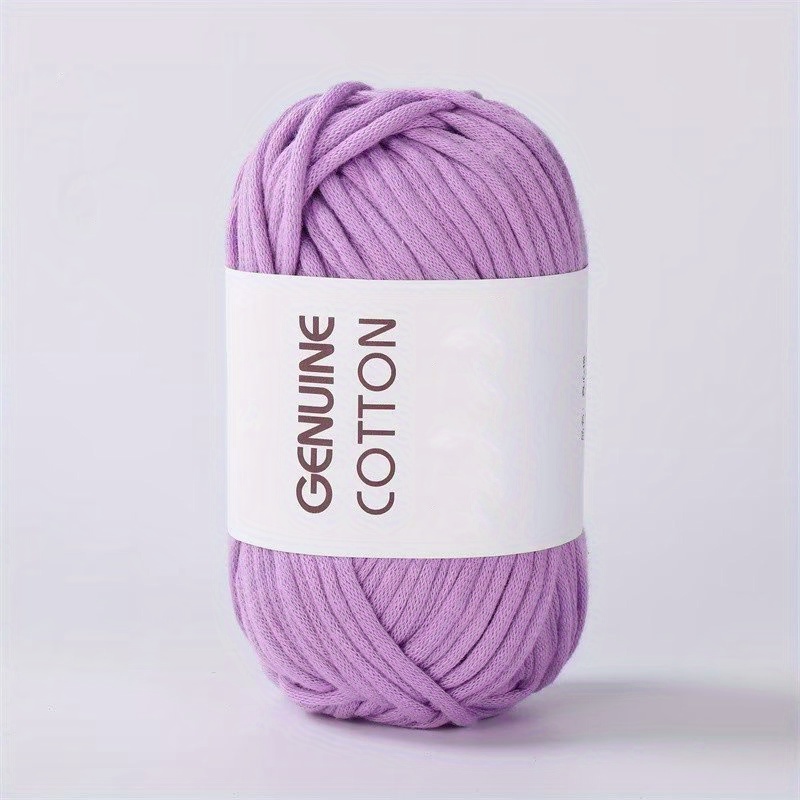 3PCS 150g Beginners Purple Yarn for Crocheting and Knitting,260 Yards  Cotton Nylon Blend Yarn for Hand DIY Bag Basket Dolls and Cushion