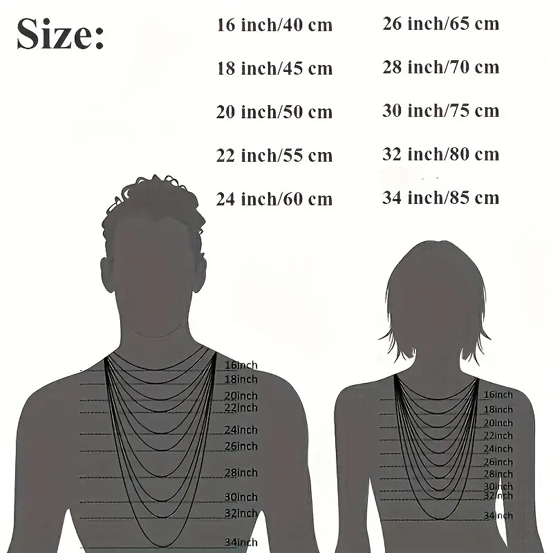 Necklace size guide  Classy Women Collection