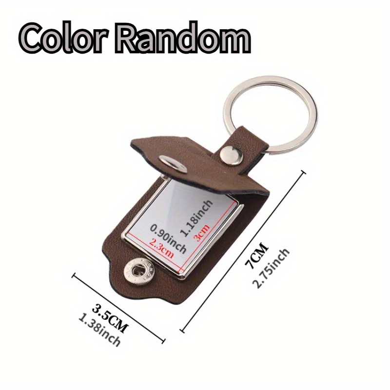 Double-sided Sublimation Blanks Keychain Party Favor PU Leather