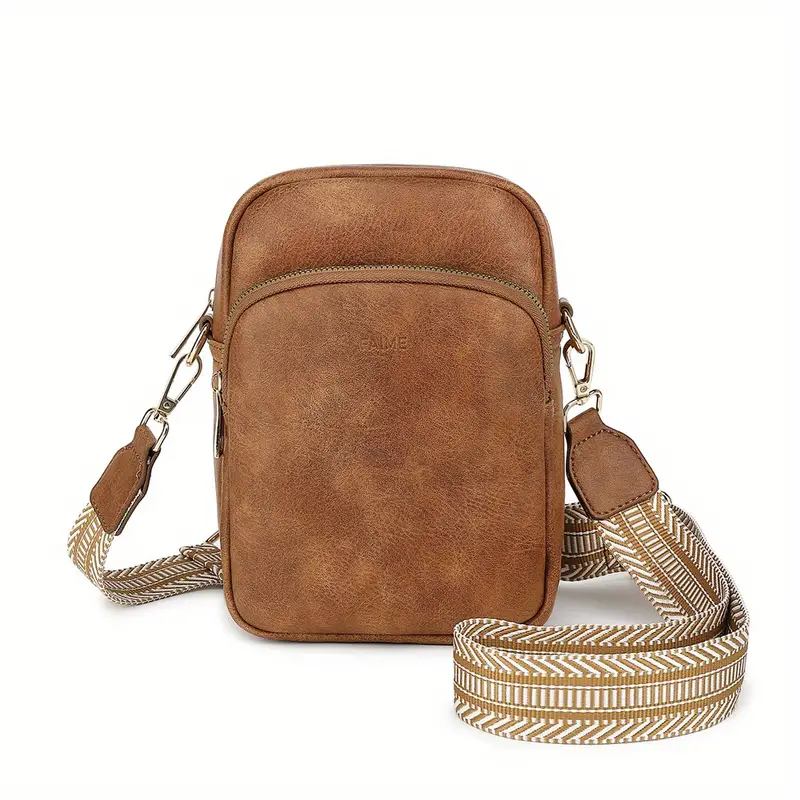 Mini Pu Leather Crossbody Bag, Multi Pockets Shoulder Bag, Simple ...