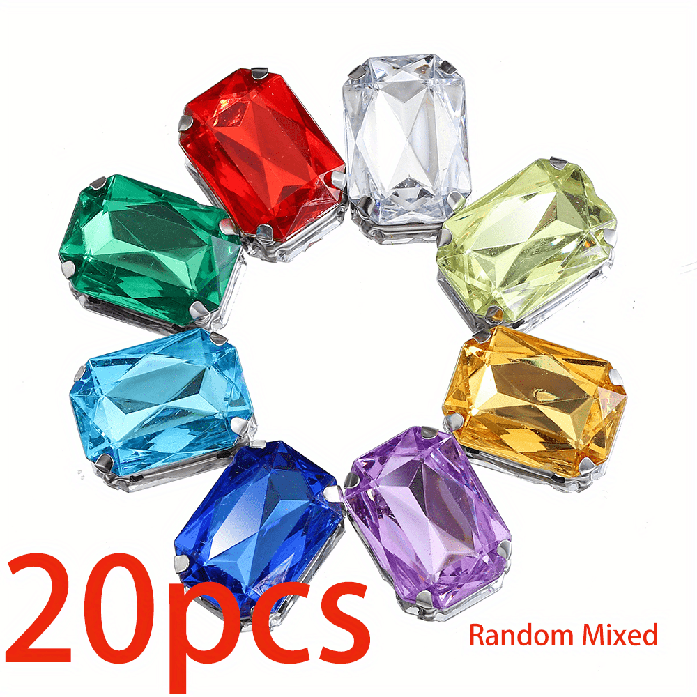 20pcs Of 1.3x1.8cm Silvery Background Accessories Jewelry Making Supplies With Random Colors