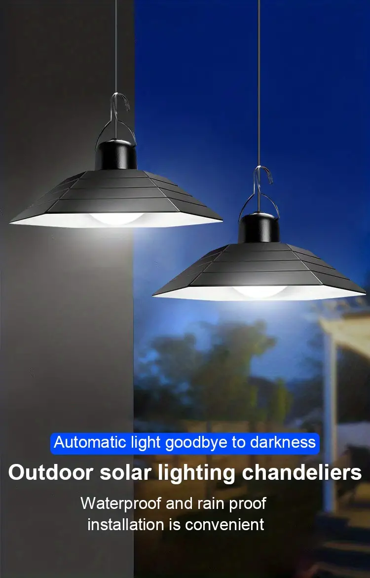 1pc Lumière Solaire En Pendentif Lampe Solaire LED Étanche - Temu