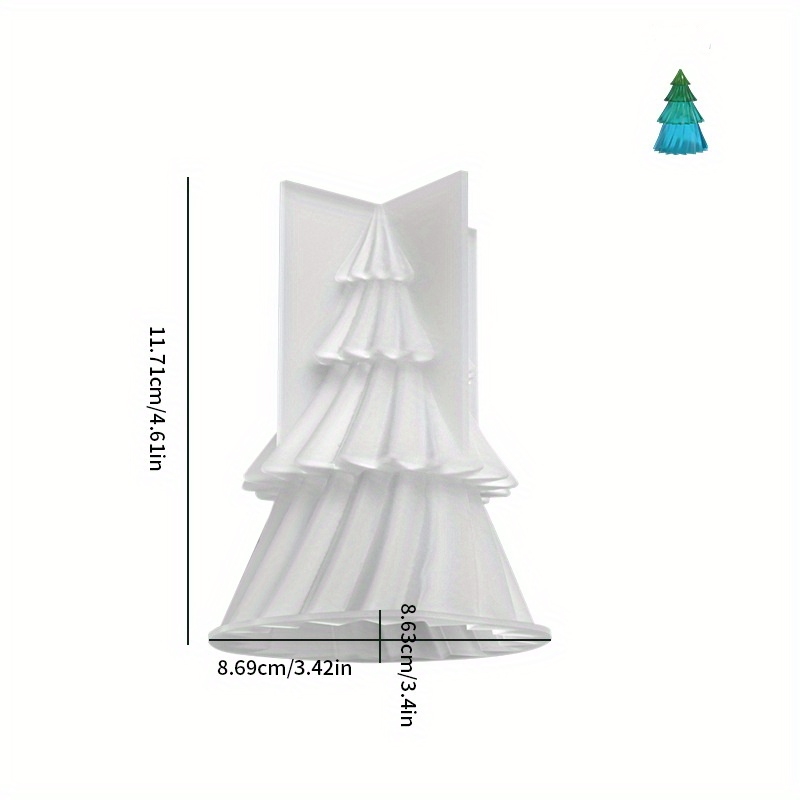 Origami Christmas Tree Silicone Mold DIY Geometric Rotating Pine Tree  Candle Mould Plaster Resin Ornament Molds Christmas Decor