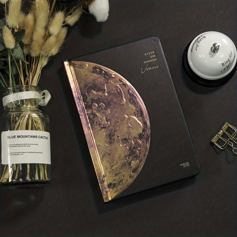 E-shop Planet 3D Relief Notizbuch Erdfarben Seiten Handbuch Kreativ Cool Metallcover Exquisites Tagebuch