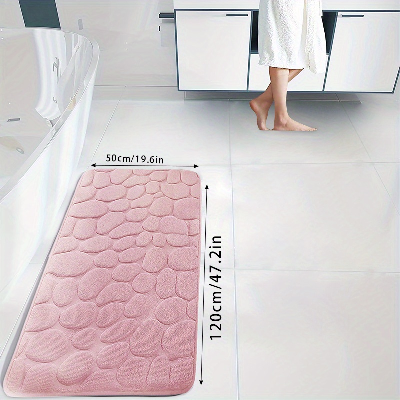 Memory Foam Bath Mat, Cobblestone Bathroom Rugs, Super Water Absorbent Bath  Mats For Bathroom Machine Washable Bath Rugs - Temu