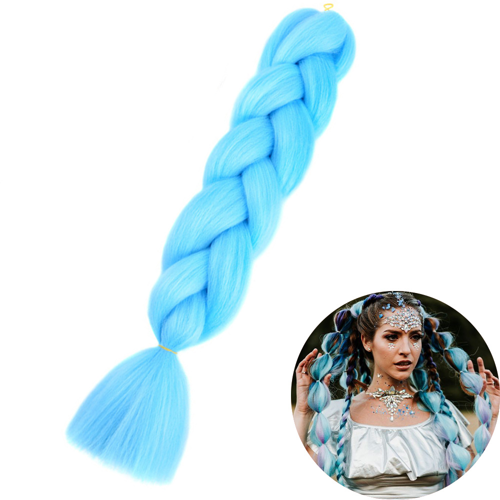 Lihui 24 Synthetic Braiding Hair Ombre Braiding Hair Packs Jumbo Braid Hair  For Women Wholesale Diy Hairstyle Blue Grey - Synthetic Braiding Hair(for  Black) - AliExpress