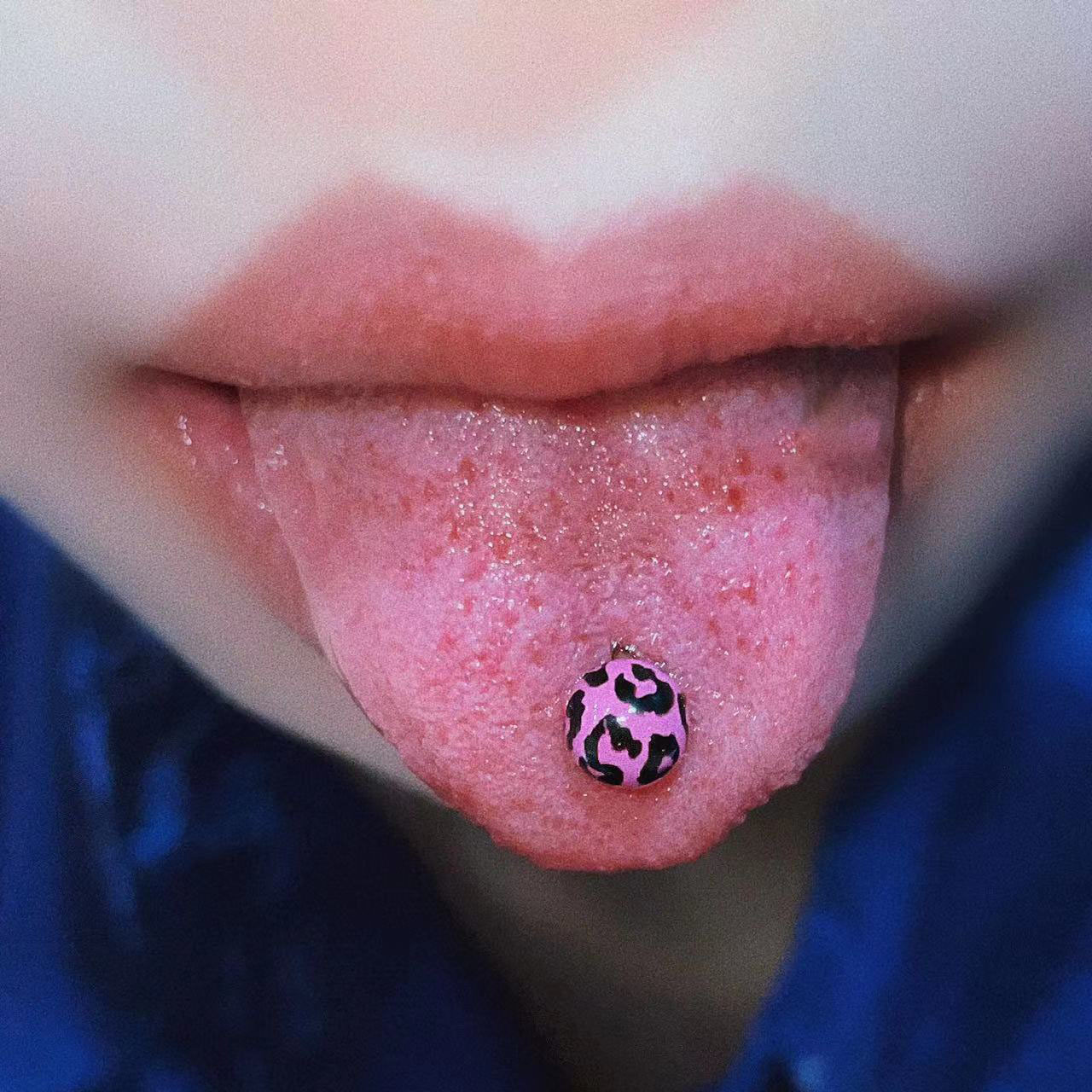 Colorful Ball Tongue Ring Punk Style Tongue Replacement Nail Temu United