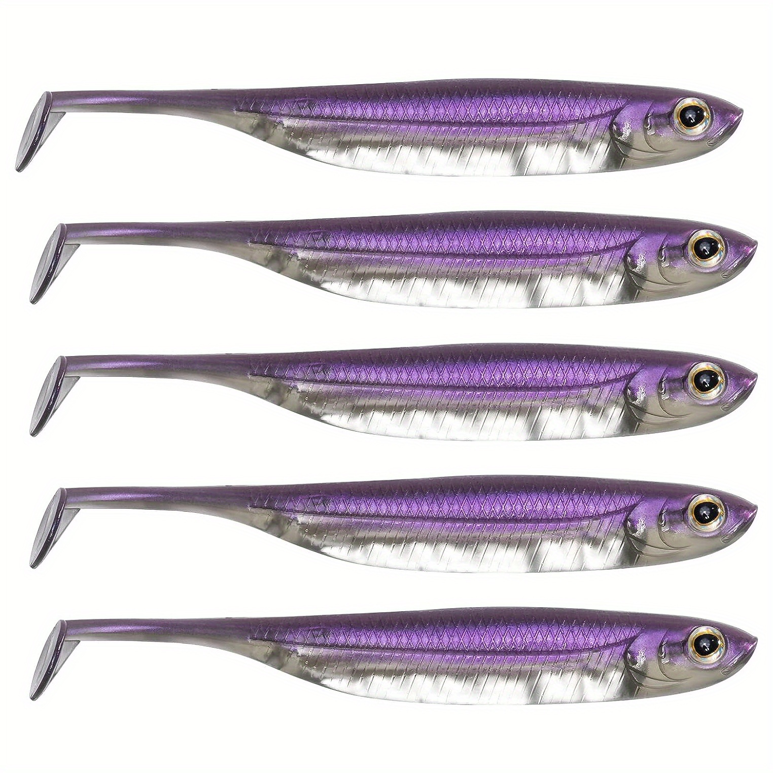 EMUKOEP 10Pcs Fishing Bait - 10cm 6g Soft Fishing Lures Loach Soft Bait  Soft Paddle Tail Fishing Swimbaits Lures for Bass Trout