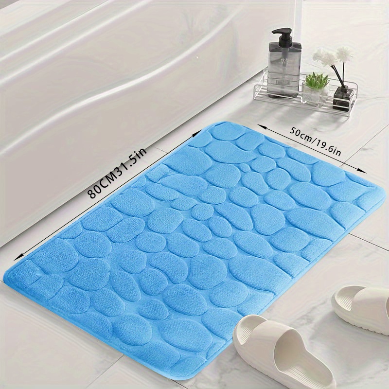  Corlap - Alfombra de baño antideslizante, ultra suave,  acogedora y resistente a la absorción de agua, gruesa alfombra de ducha,  alfombras de microfibra de felpa, se puede lavar a máquina, bañera