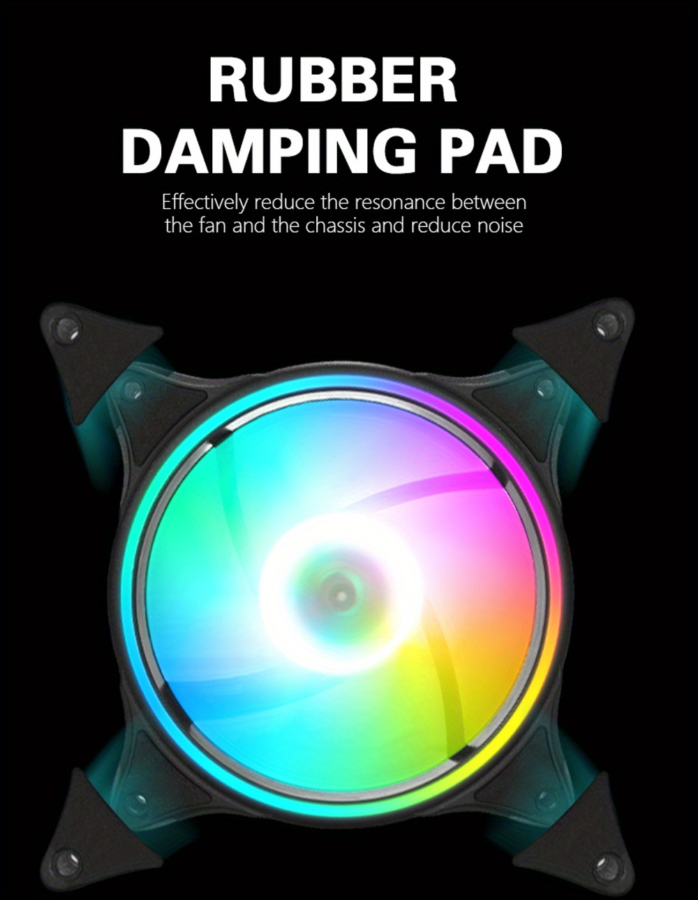 Tishric Argb Computer Case Fan Pc Rgb Fan 4pin Pwm Cpu Temu