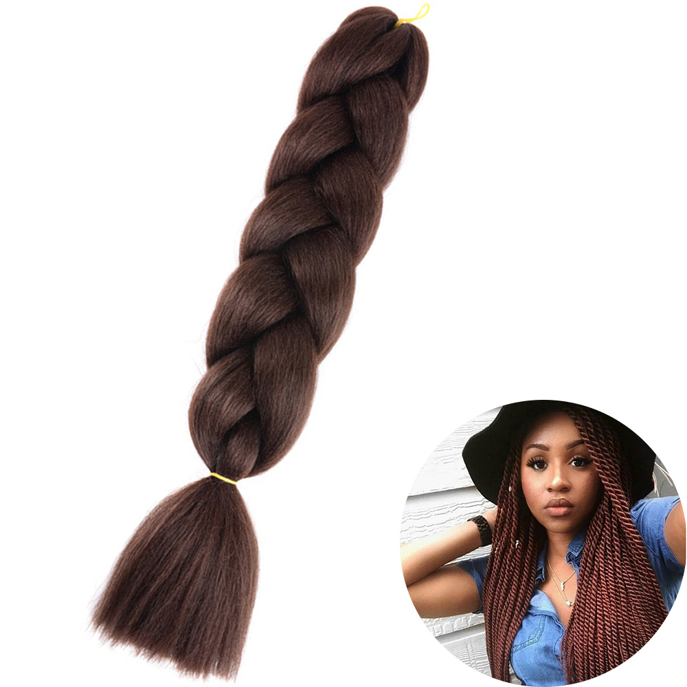 Image of 24" Synthetic Braiding Hair Ombre Braiding Hair Packs Jumbo Braid Hair For Women Diy Hairstyle Crochet Hair Extensions Halloween Christmas