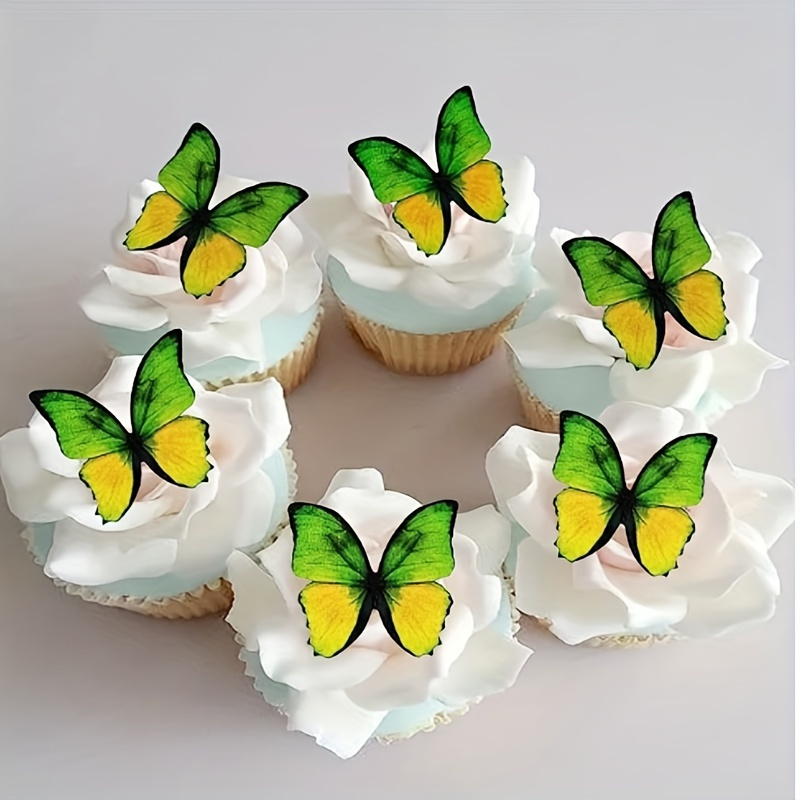 Cupcake toppers de mariposas comestiblesObleas Precortadas