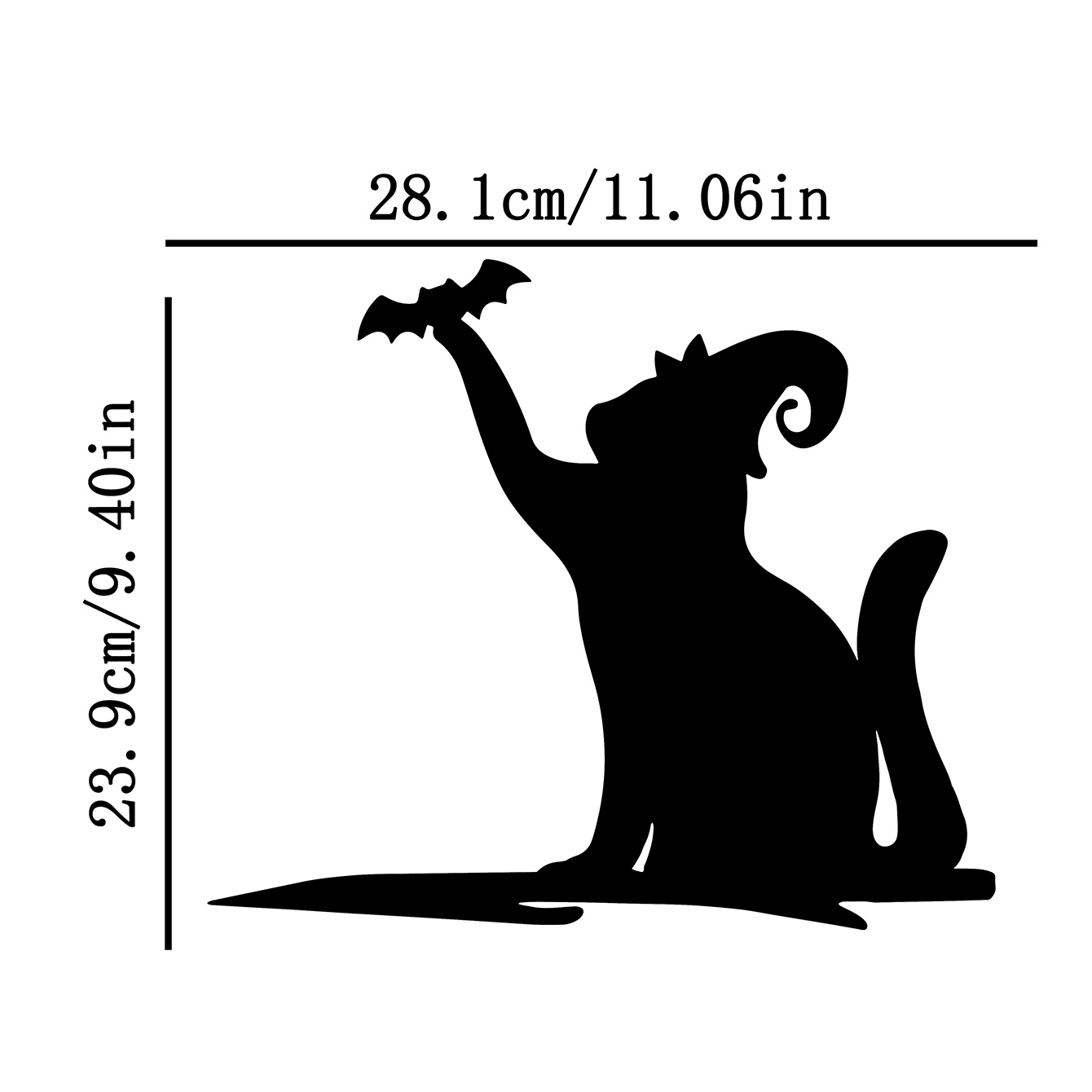 halloween cat silhouette pattern