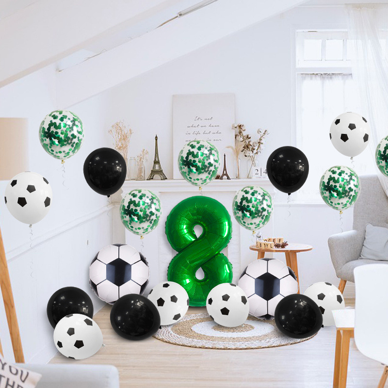 Juego Globos Fútbol 22 Uds., Decoración Fiesta Cumpleaños, Globo Numérico  Verde 32 Pulgadas, Juego Globos Lentejuelas, Envío Gratuito Nuevos  Usuarios